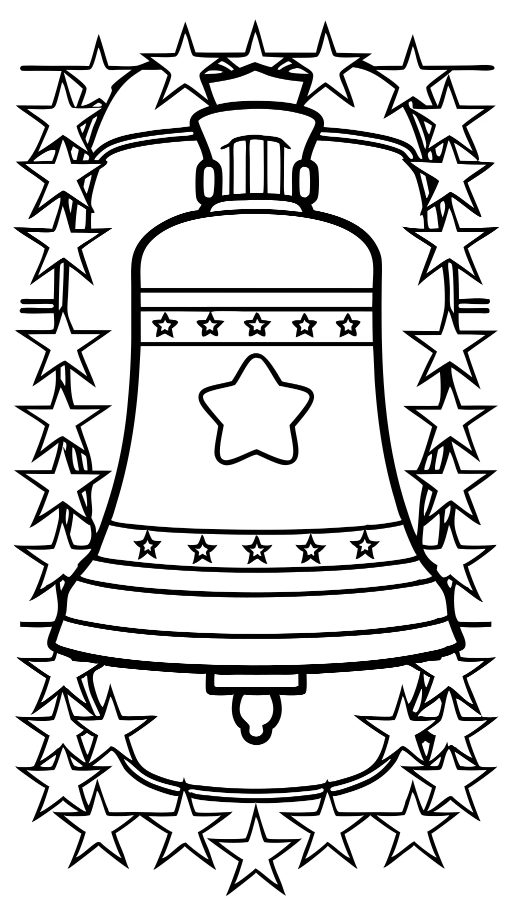 Página para colorear de Liberty Bell